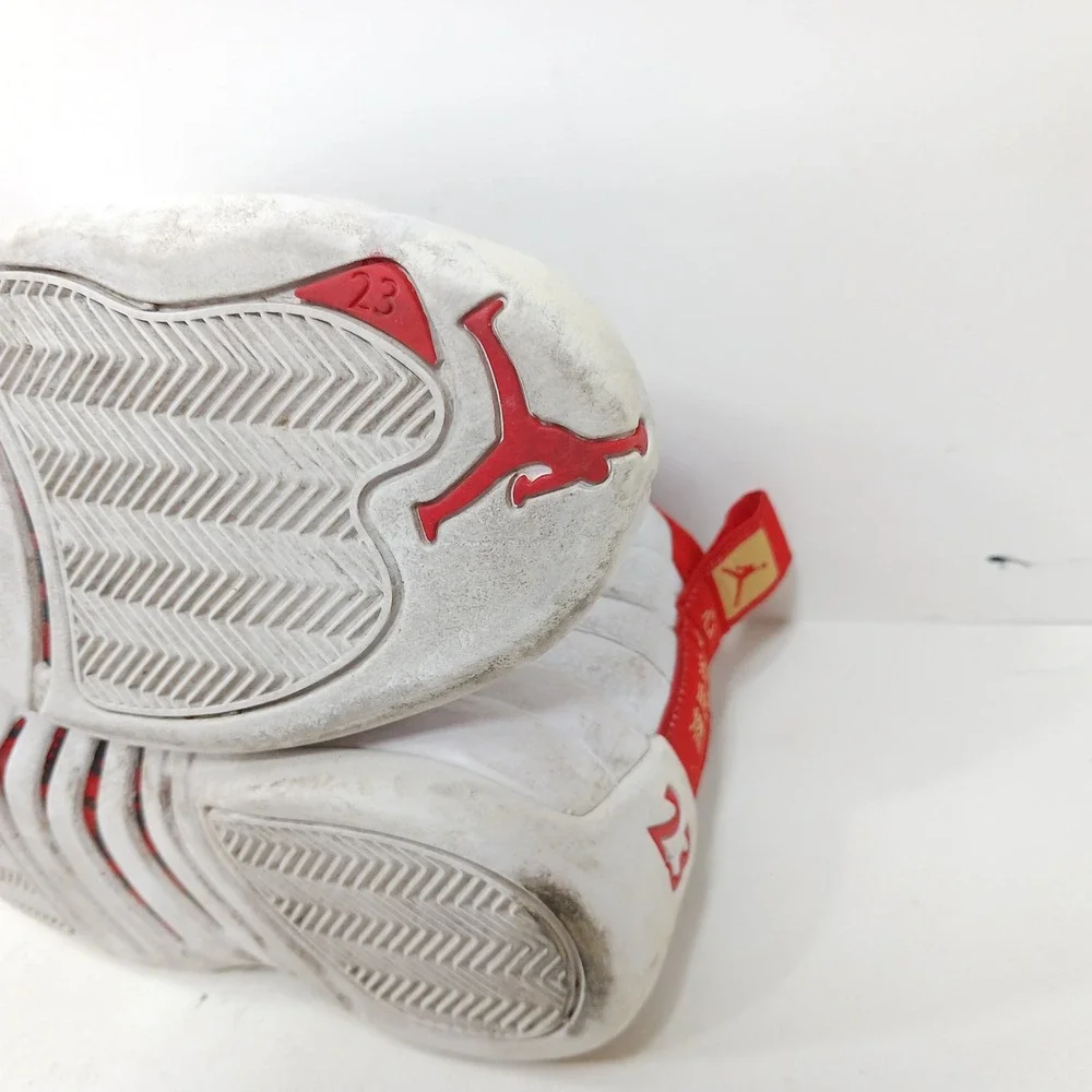 Air Jordan 12 Retro FIBA White University Red Gold 130690-107 Mens 11.5